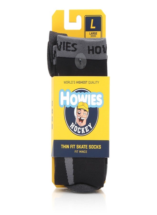 Howies Hockey - Thin Fit Skate Socks - X-Large (Men's 13-15) - Lightweight, Moisture-Wicking Performance Sock - 360° Stretch & Y-Seam Fit - Premium Ice Skating, Skiing, Snowboarding Socks - Image 2